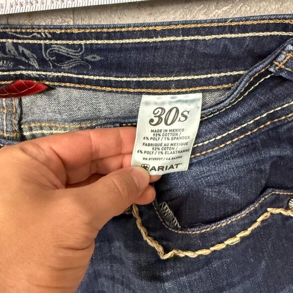 Ariat Low Rise Boot Cut Women’s Ruby Blue Flared Jeans 30 x 29 - Picture 7 of 7